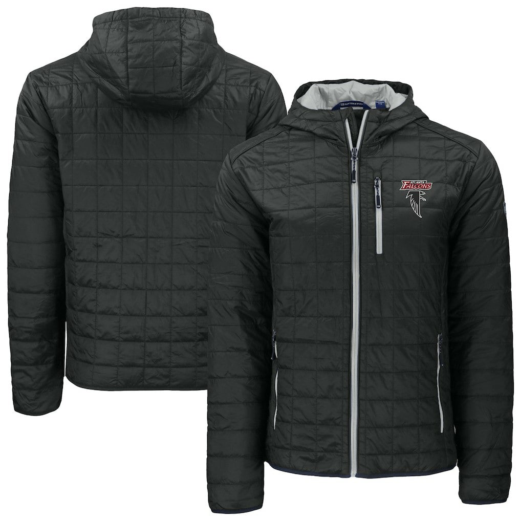 Atlanta Falcons Cutter & Buck Rainier PrimaLoft Eco Insulated Full-Zip Puffer Jacket - Black sale