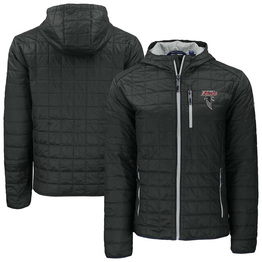 Atlanta Falcons Cutter & Buck Rainier PrimaLoft Eco Insulated Full-Zip Puffer Jacket - Black sale