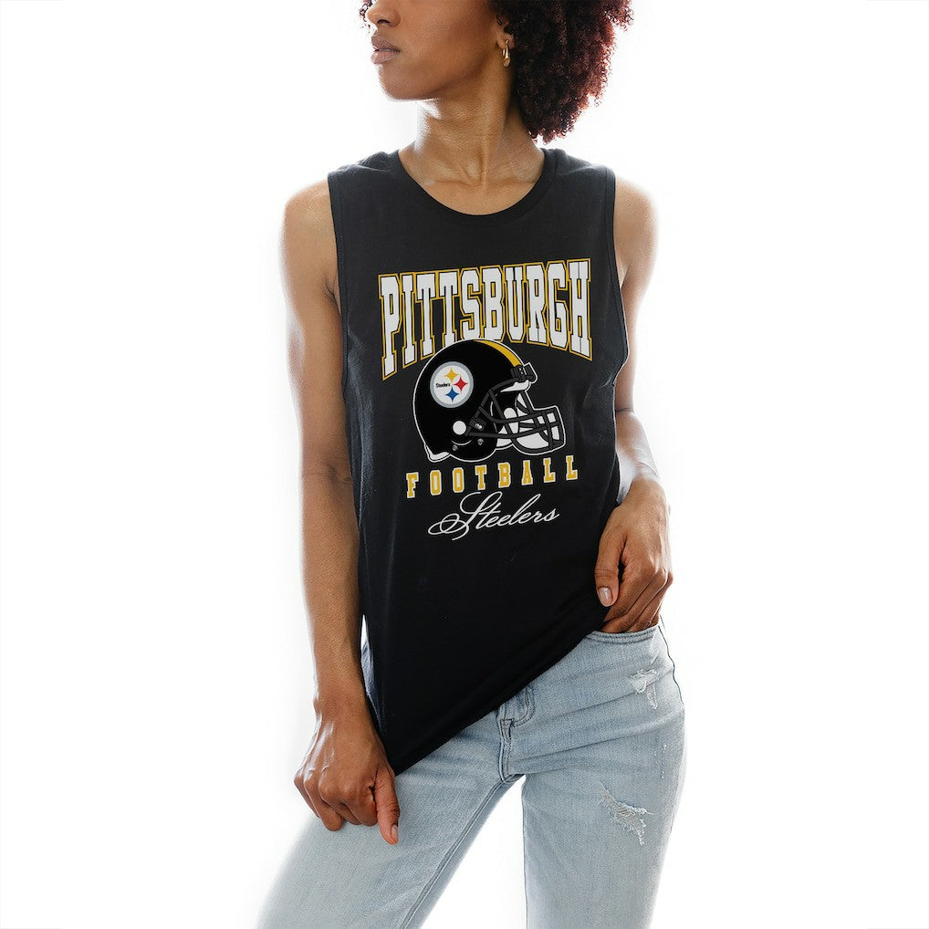 Pittsburgh Steelers Gameday Couture Women's Preseason Opener Racerback Tank Top - Black discount