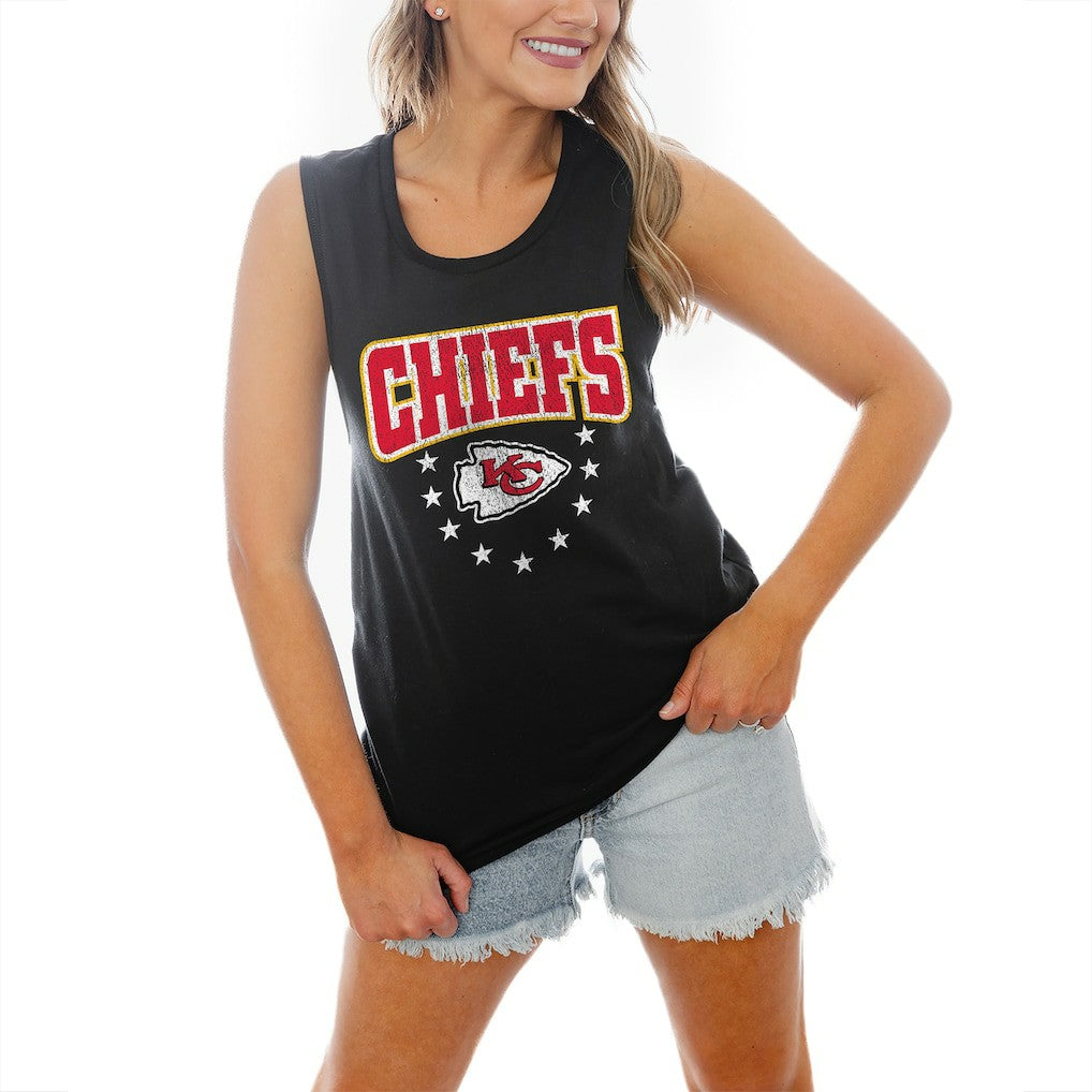 Kansas City Chiefs Gameday Couture Women's Baby You're A Star Racerback Scoop Neck Tapered Tank Top - Black outlet