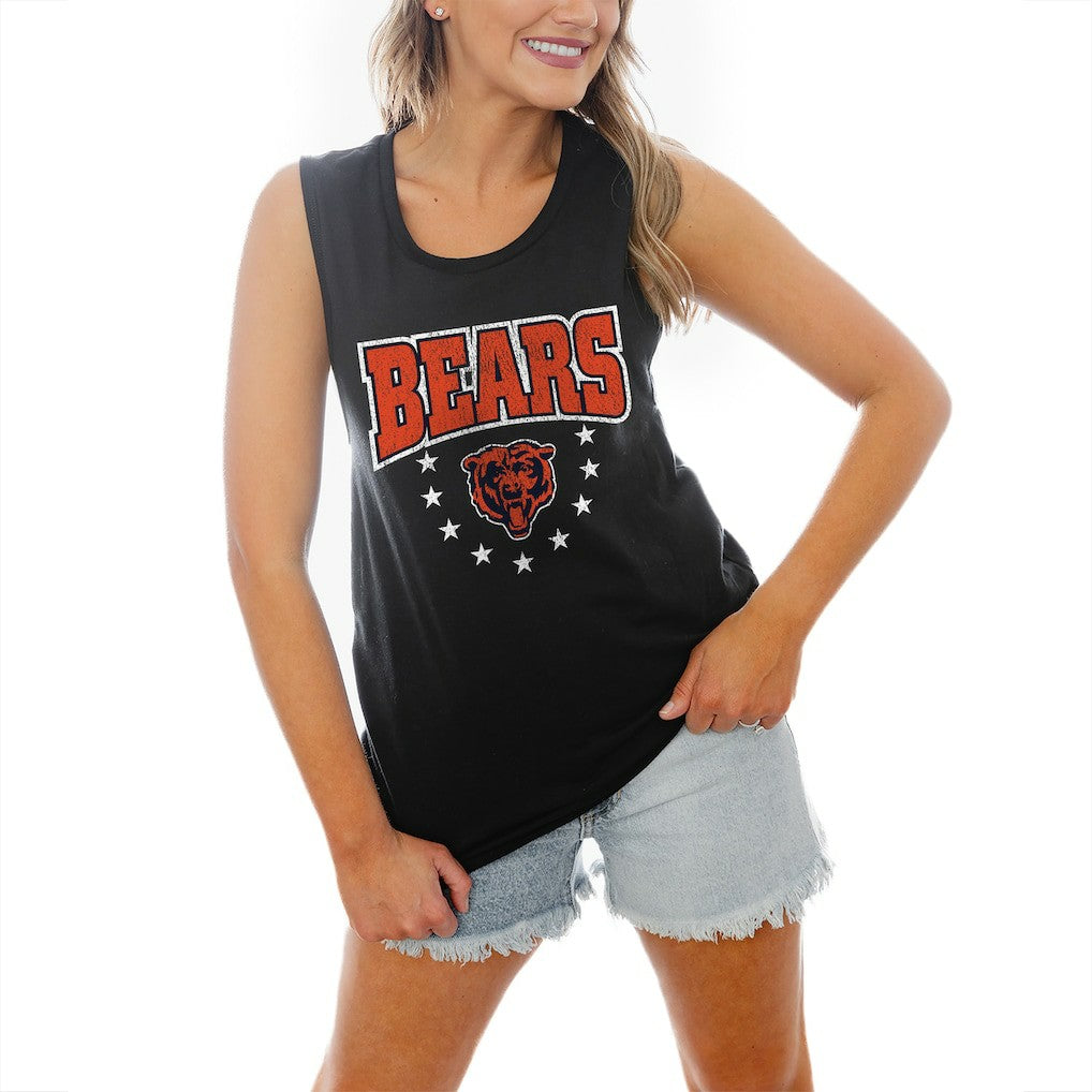 Chicago Bears Gameday Couture Women's Baby You're A Star Racerback Scoop Neck Tapered Tank Top - Black online