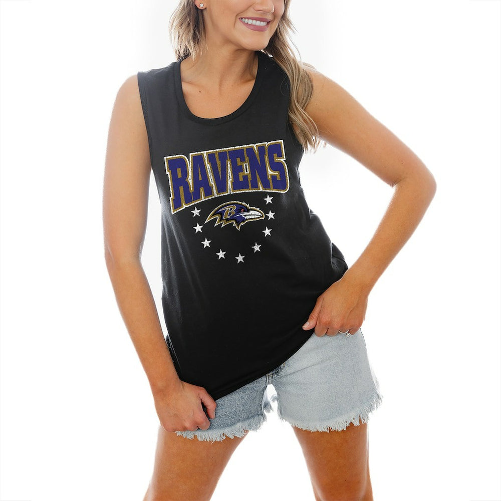 Baltimore Ravens Gameday Couture Women's Baby You're A Star Racerback Scoop Neck Tapered Tank Top - Black online