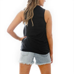 New York Giants Gameday Couture Women's Baby You're A Star Racerback Scoop Neck Tapered Tank Top - Black sale