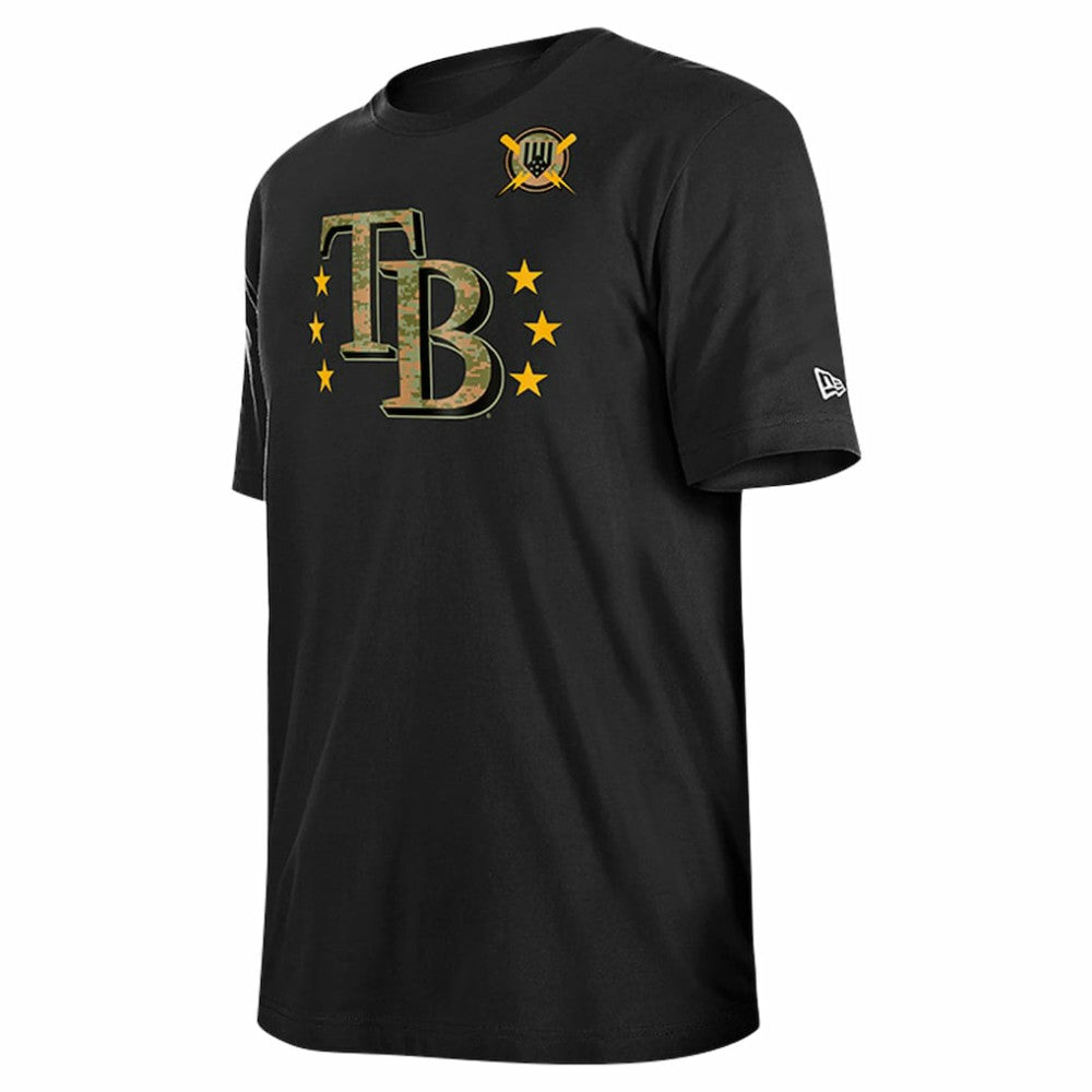 Tampa Bay Rays 2024 Armed Forces Day T-Shirt - Black | New Era