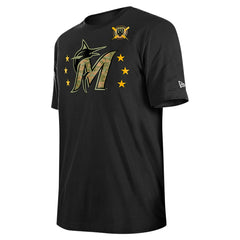 Miami Marlins 2024 Armed Forces Day T-Shirt - Black | New Era