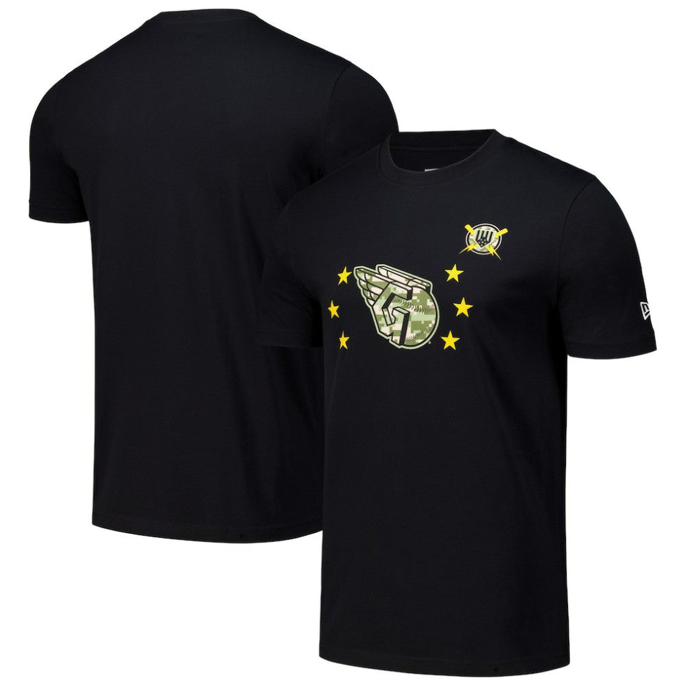 Cleveland Guardians 2024 Armed Forces Day T-Shirt - Black | New Era