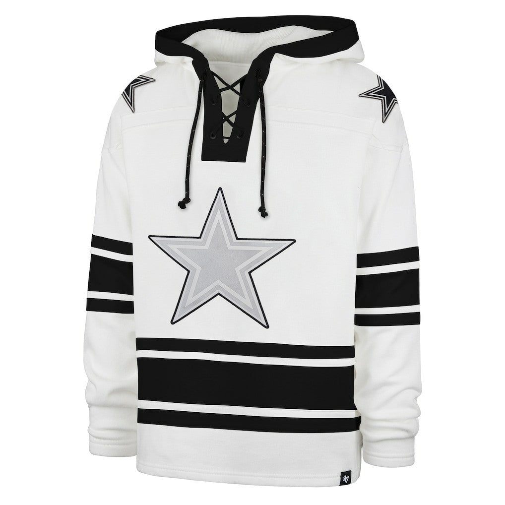 Dallas Cowboys '47 After Image Superior Lacer Pullover Hoodie - White outlet