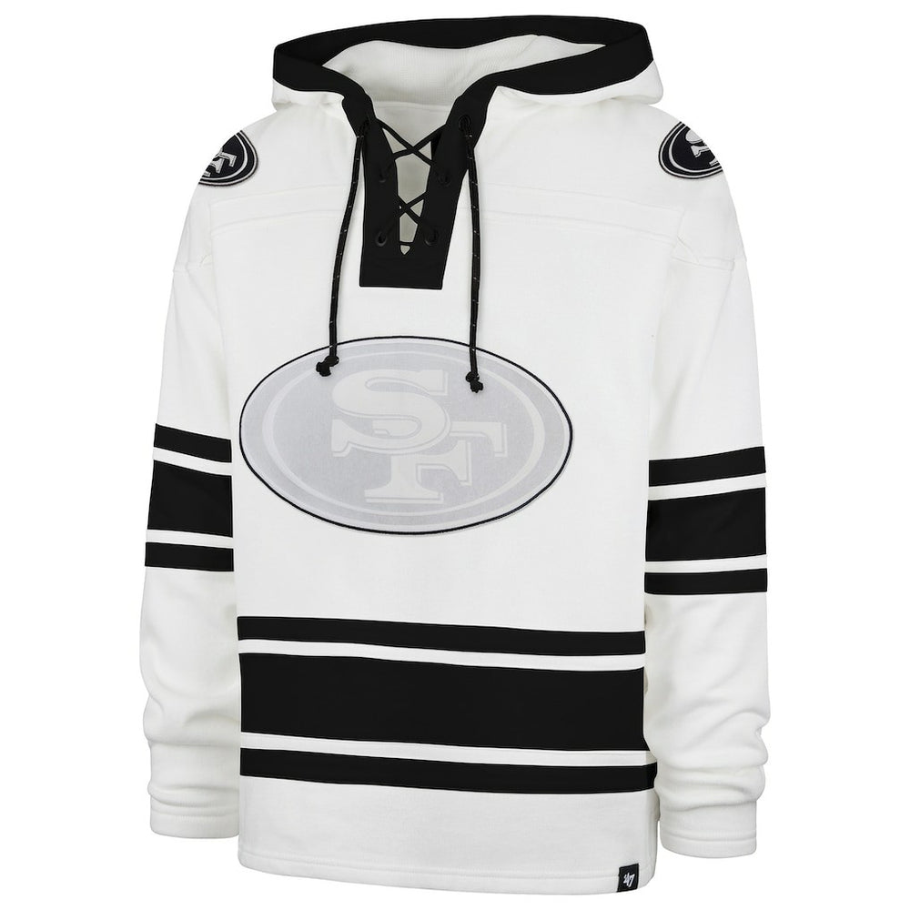 San Francisco 49ers '47 After Image Superior Lacer with Hood - White on sale
