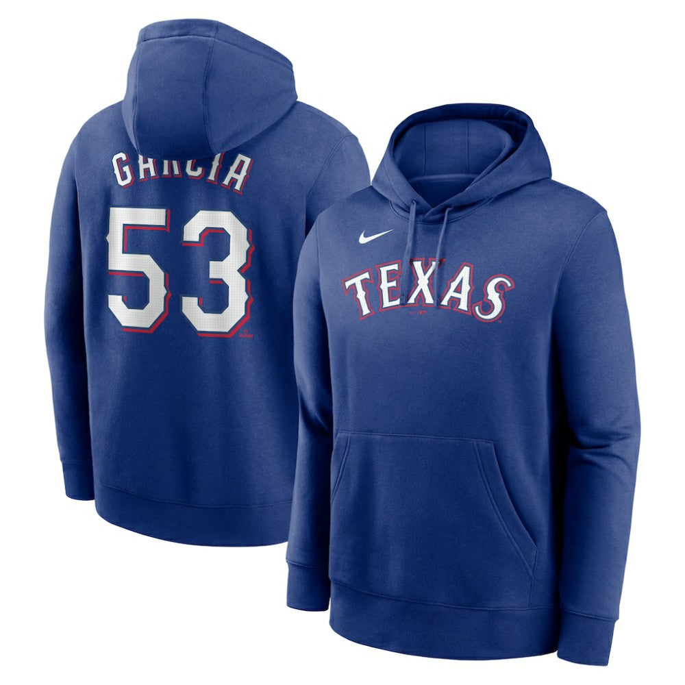 Adolis Garcia Texas Rangers Player Name & Number Club Pullover Hoodie - Royal | Nike
