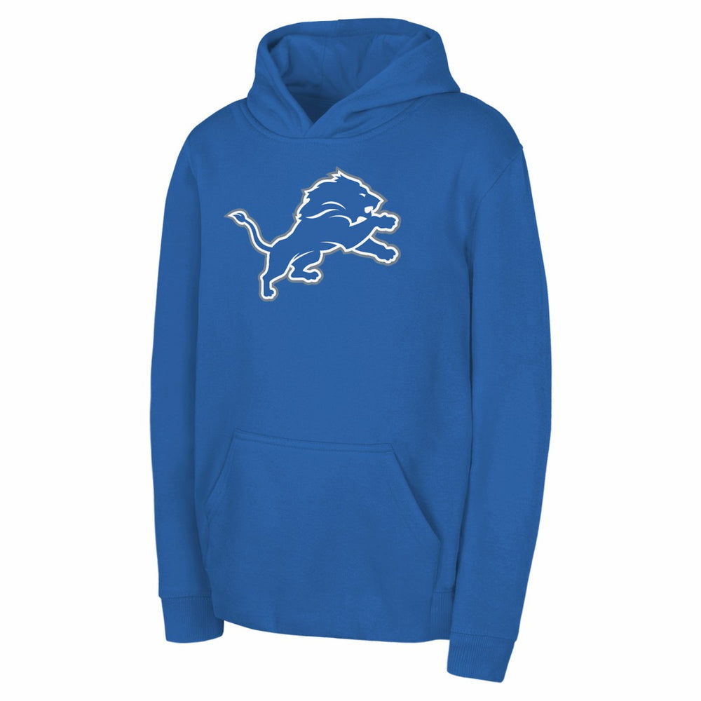 Detroit Lions Youth Team Logo Pullover Hoodie - Blue discount