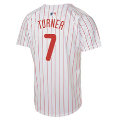 Trea Turner Philadelphia Phillies Youth Home Game Player Jersey - White | Nike