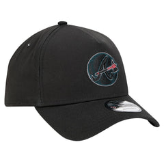 Atlanta Braves Tonal Pop 9FORTY A-Frame Adjustable Hat - Black | New Era