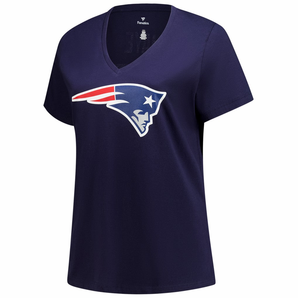 Drake Maye New England Patriots Women's Plus Size Name & Number V-Neck T-Shirt - Navy on sale