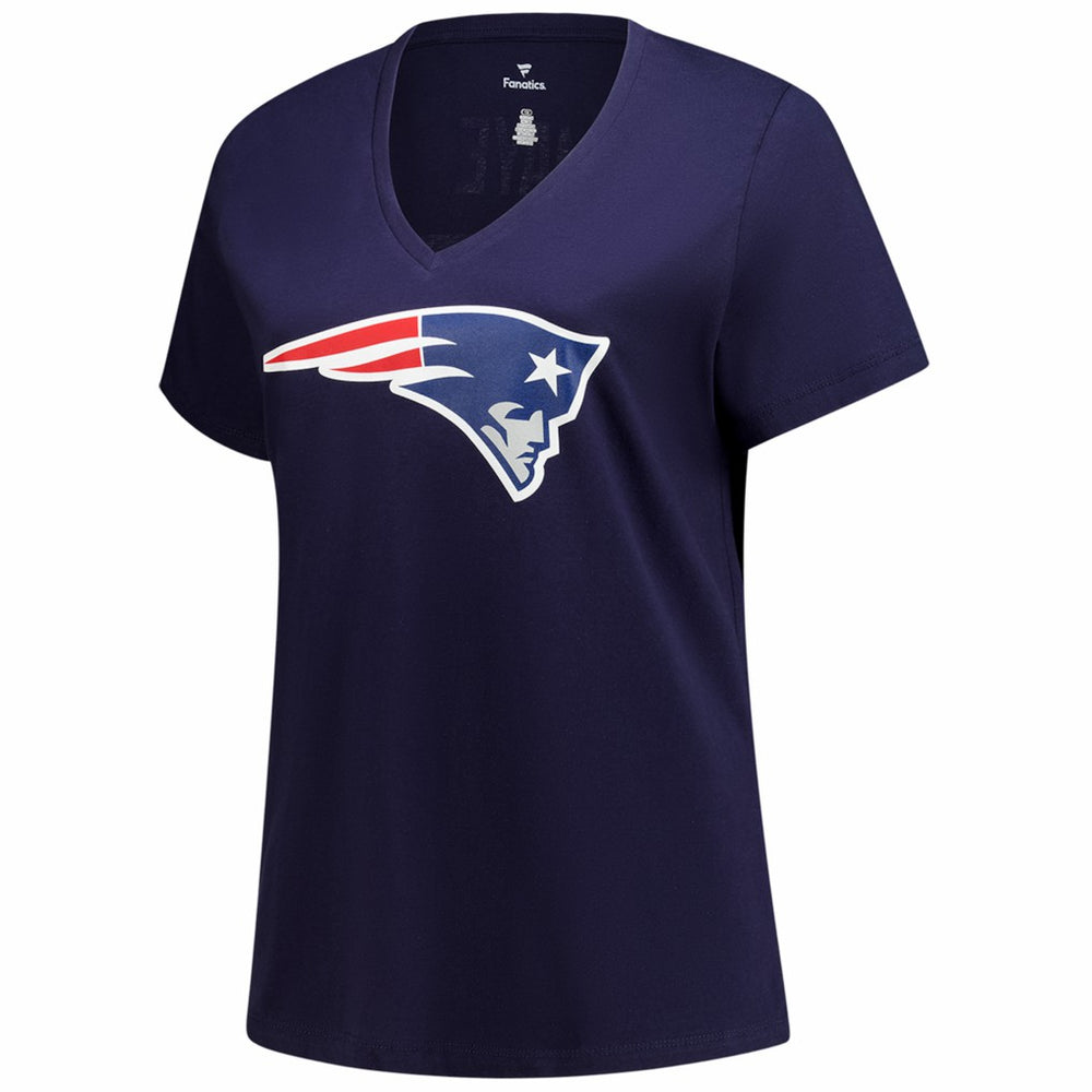 Drake Maye New England Patriots Women's Plus Size Name & Number V-Neck T-Shirt - Navy on sale