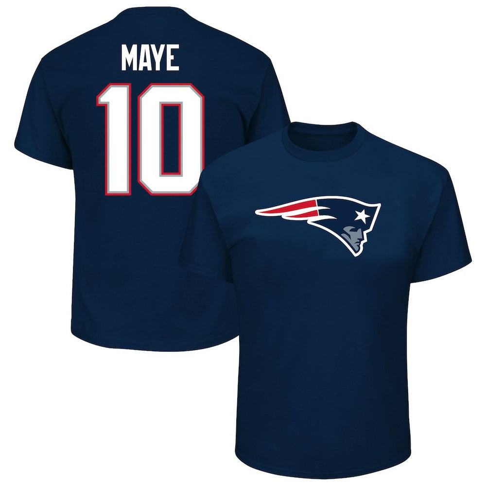 Drake Maye New England Patriots Big & Tall Player Name & Number T-Shirt - Navy discount