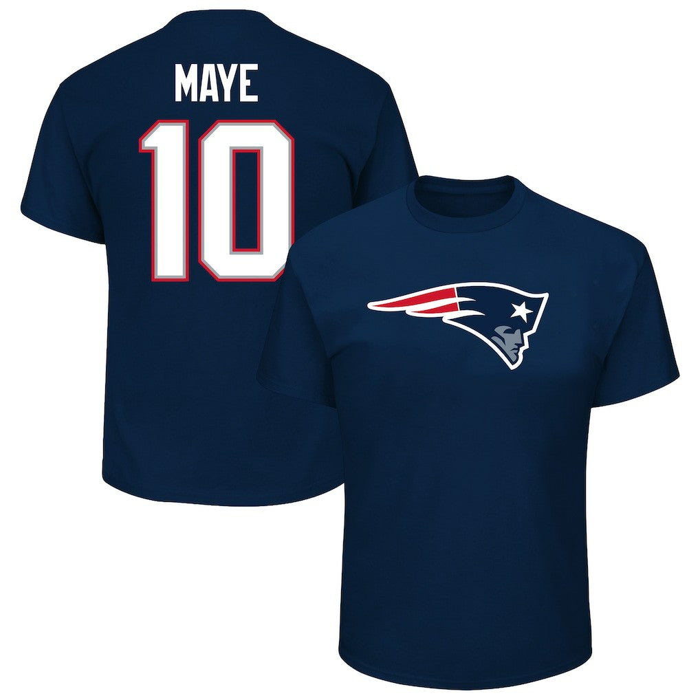Drake Maye New England Patriots Big & Tall Player Name & Number T-Shirt - Navy discount