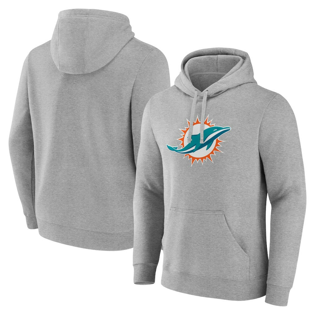 Miami Dolphins Deliver Fleece Pullover Hoodie - Heather Gray discount
