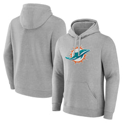 Miami Dolphins Deliver Fleece Pullover Hoodie - Heather Gray discount