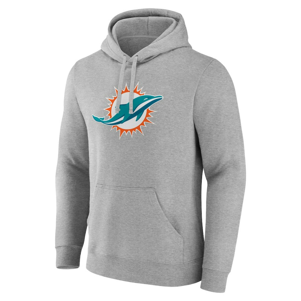 Miami Dolphins Deliver Fleece Pullover Hoodie - Heather Gray discount