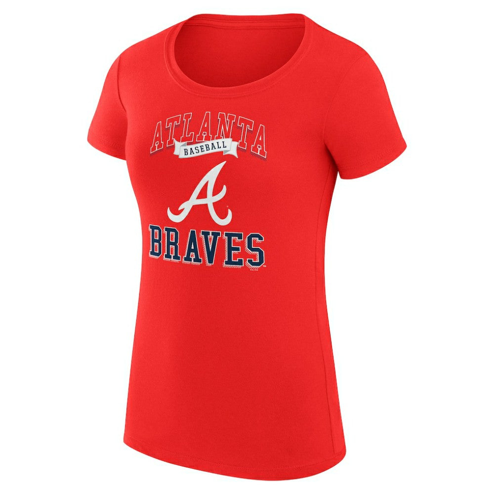 Atlanta Braves G-III 4Her by Carl Banks Women's Super-Slim Fit Lightweight Team Logo Graphic T-Shirt - Red