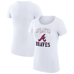 Atlanta Braves G-III 4Her by Carl Banks Women's Super-Slim Fit Lightweight Team Logo Graphic T-Shirt - White