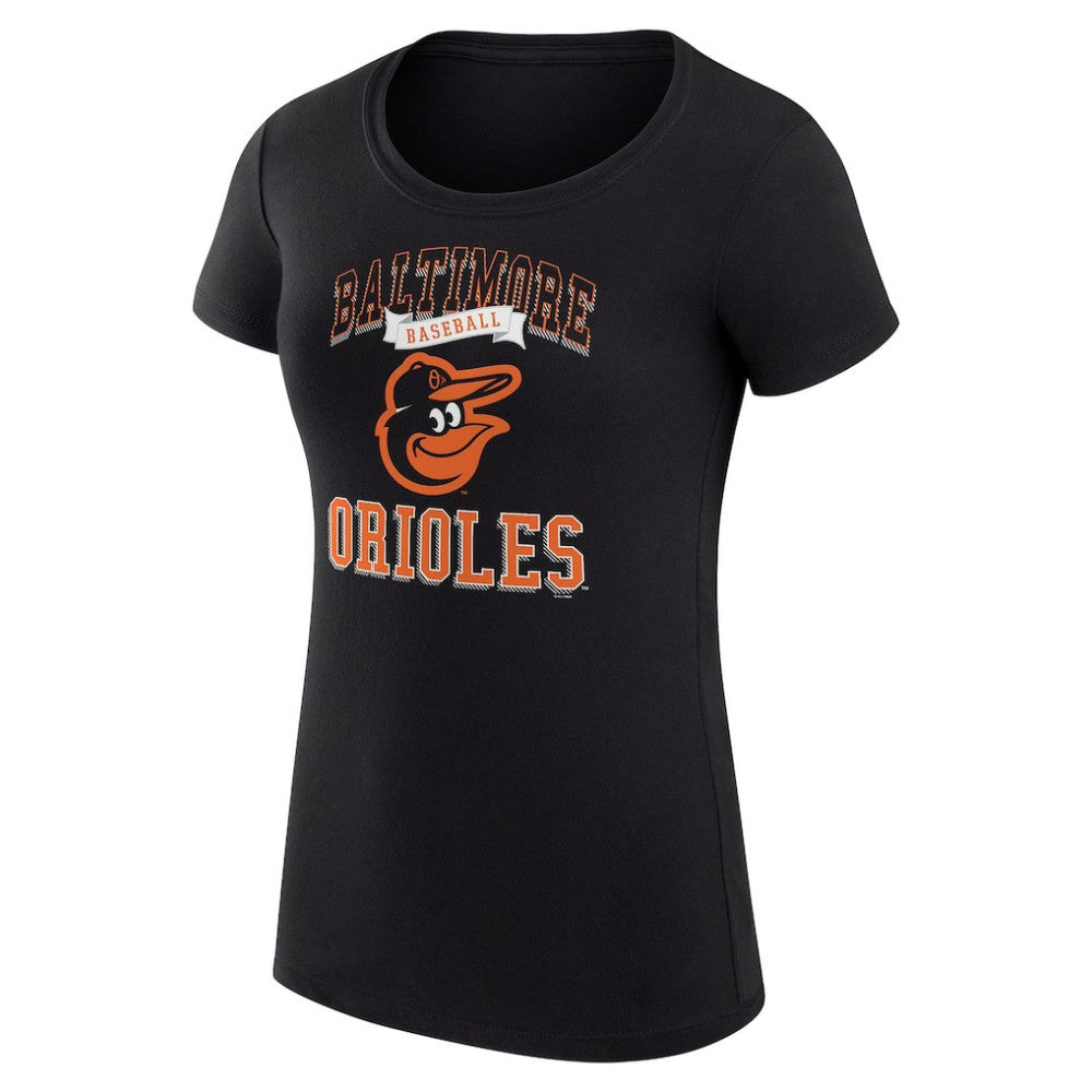 Baltimore Orioles G-III 4Her by Carl Banks Women's Super-Slim Fit Lightweight Team Logo Graphic T-Shirt - Black