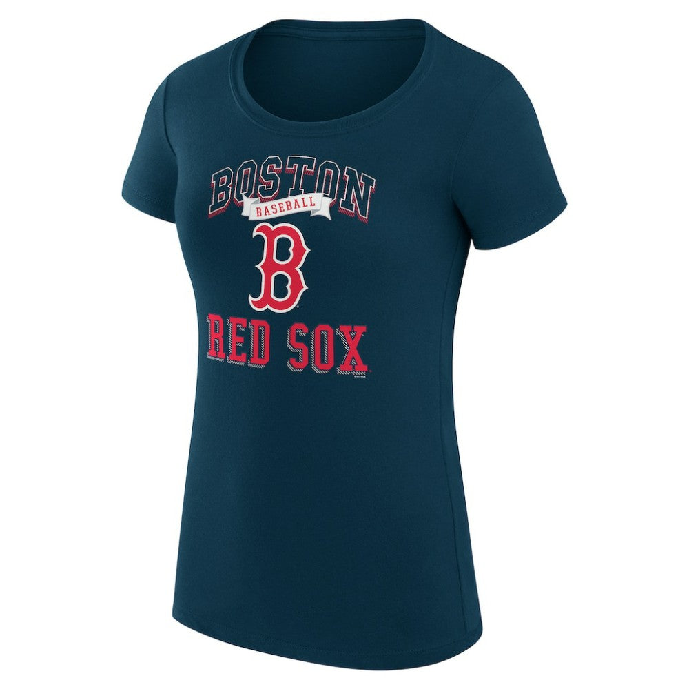 Boston Red Sox G-III 4Her by Carl Banks Women's Super-Slim Fit Lightweight Team Logo Graphic T-Shirt - Navy