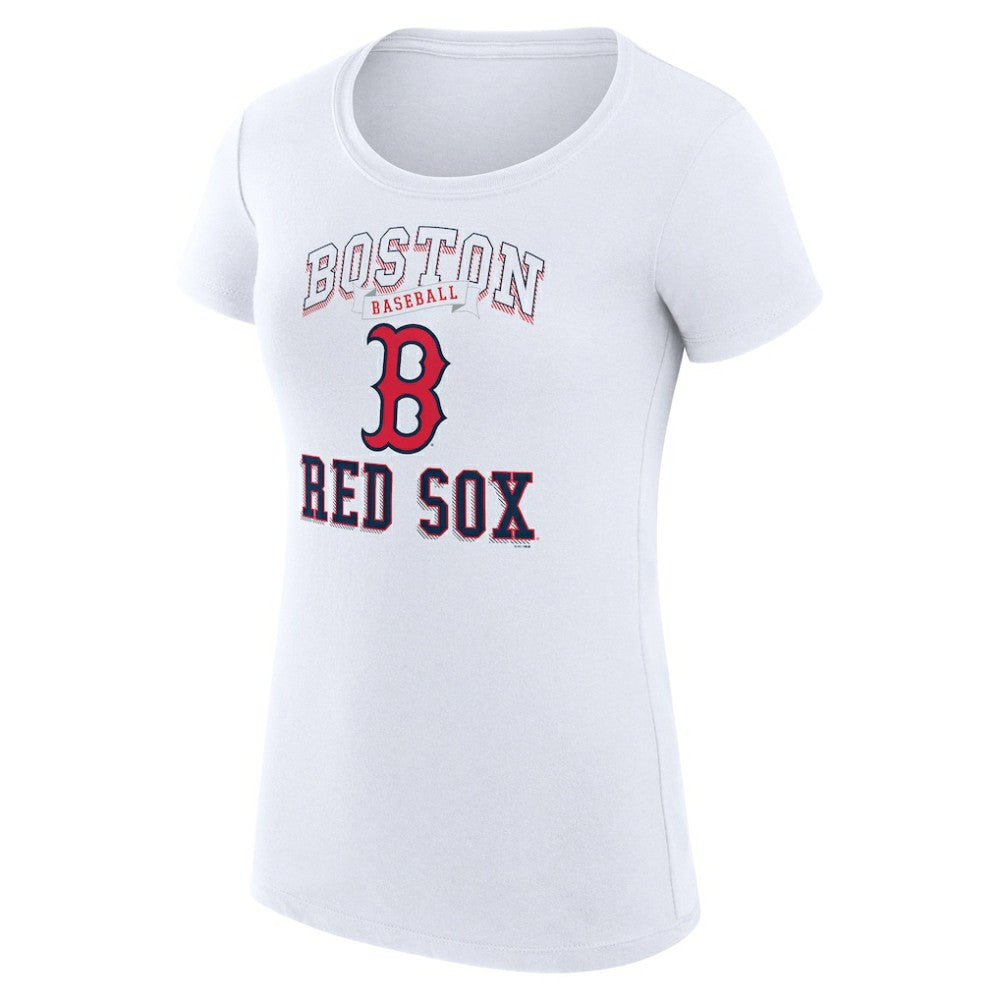 Boston Red Sox G-III 4Her by Carl Banks Women's Super-Slim Fit Lightweight Team Logo Graphic T-Shirt - White
