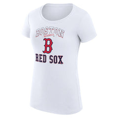 Boston Red Sox G-III 4Her by Carl Banks Women's Super-Slim Fit Lightweight Team Logo Graphic T-Shirt - White