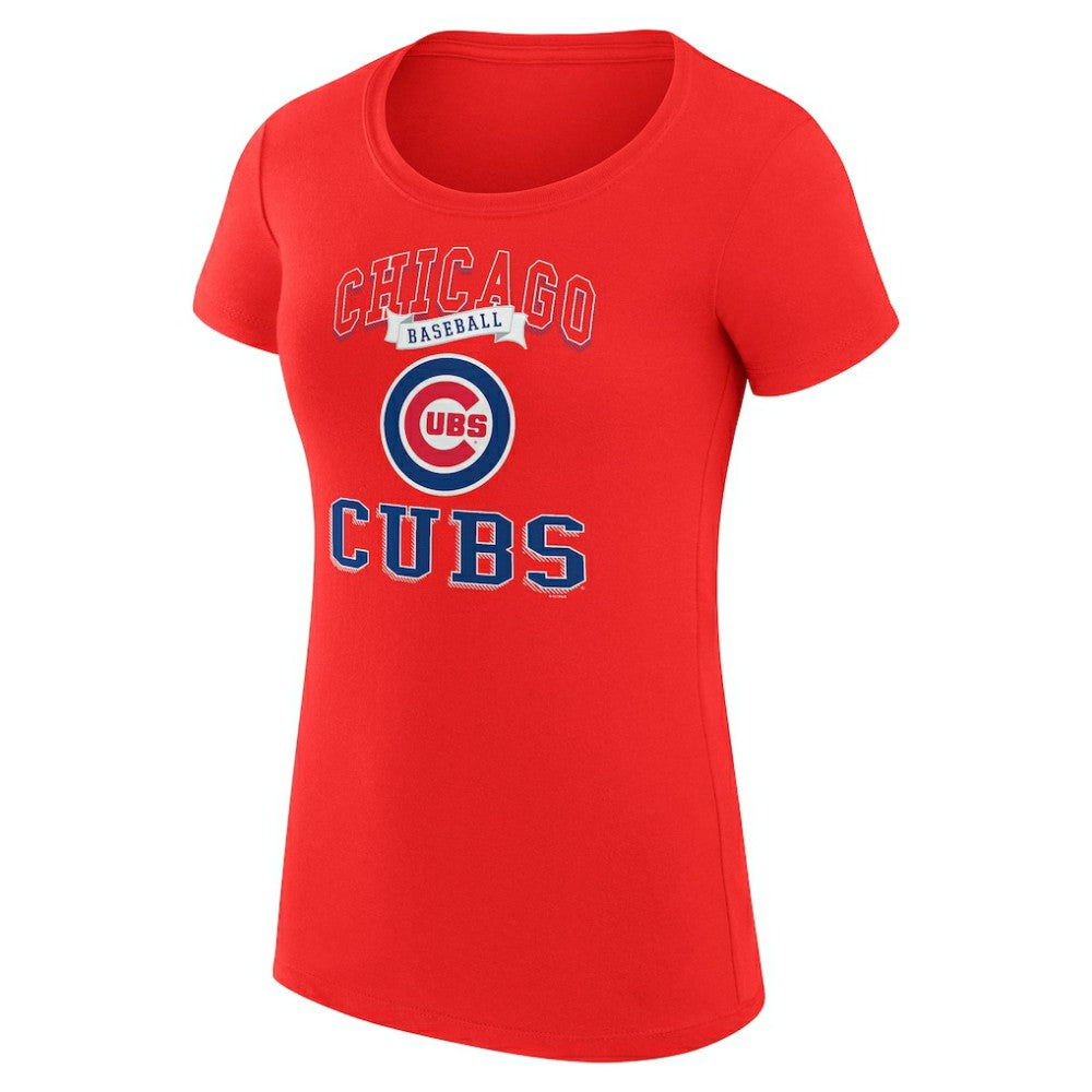 Chicago Cubs G-III 4Her by Carl Banks Women's Super-Slim Fit Lightweight Team Logo Graphic T-Shirt - Red