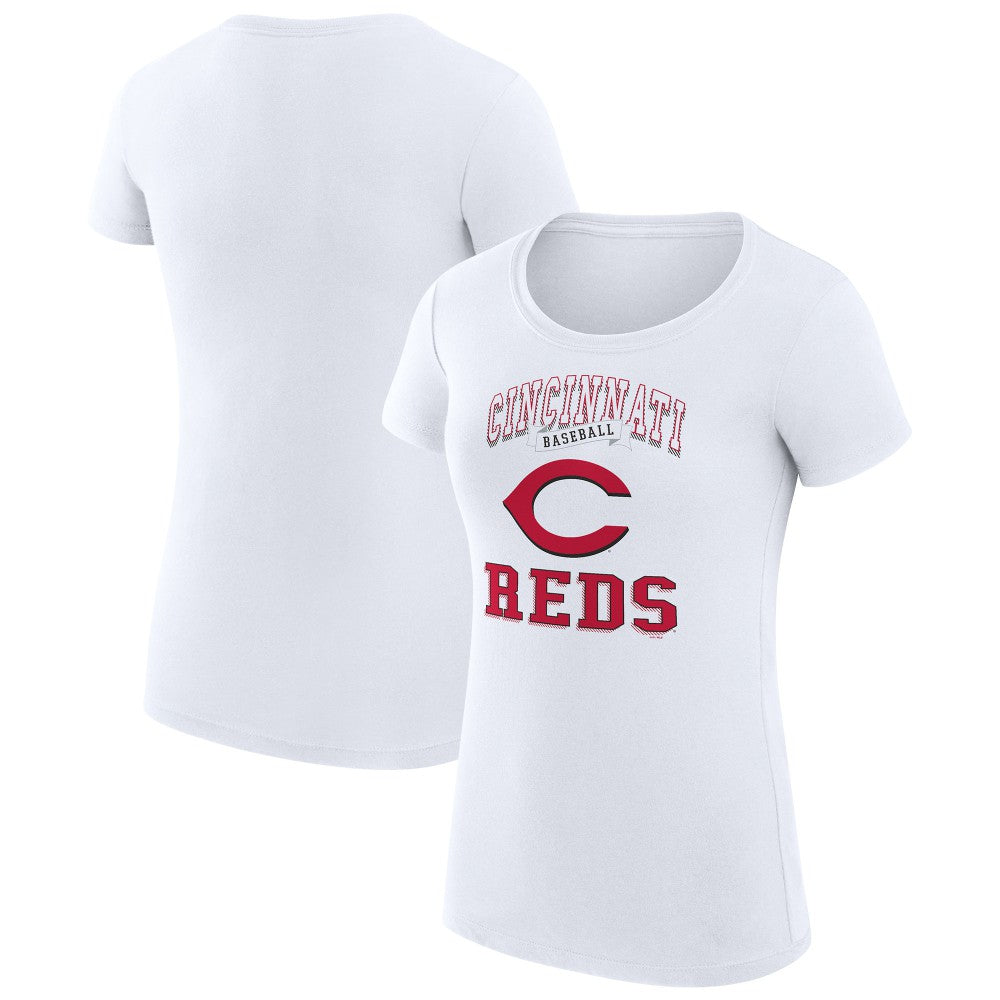 Cincinnati Reds G-III 4Her by Carl Banks Women's Super-Slim Fit Lightweight Team Logo Graphic T-Shirt - White
