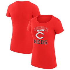 Cincinnati Reds G-III 4Her by Carl Banks Women's Super-Slim Fit Lightweight Team Logo Graphic T-Shirt - Red