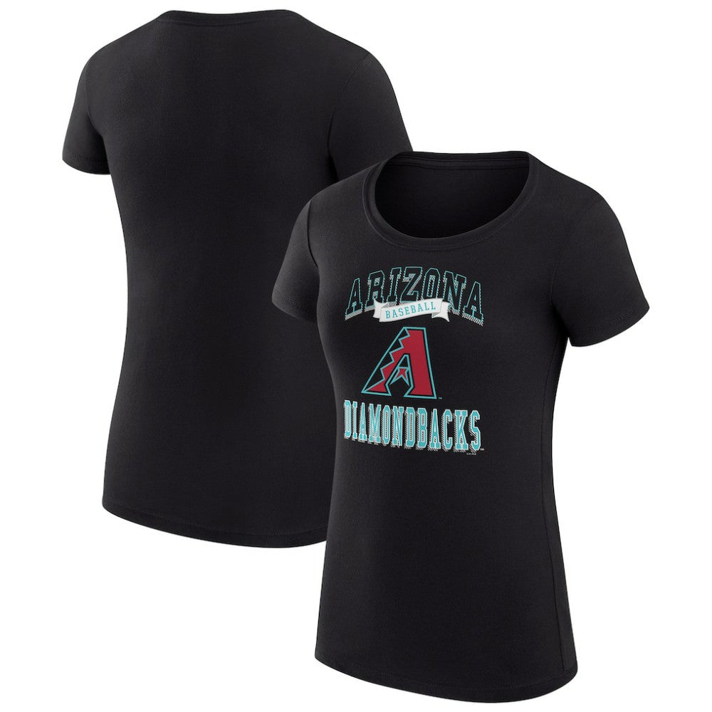 Arizona Diamondbacks G-III 4Her by Carl Banks Women's Super-Slim Fit Lightweight Team Logo Graphic T-Shirt - Black