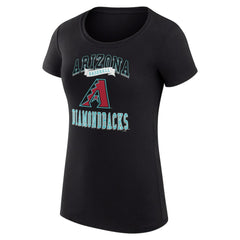 Arizona Diamondbacks G-III 4Her by Carl Banks Women's Super-Slim Fit Lightweight Team Logo Graphic T-Shirt - Black