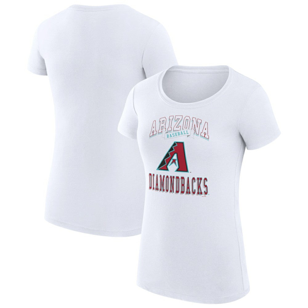 Arizona Diamondbacks G-III 4Her by Carl Banks Women's Super-Slim Fit Lightweight Team Logo Graphic T-Shirt - White