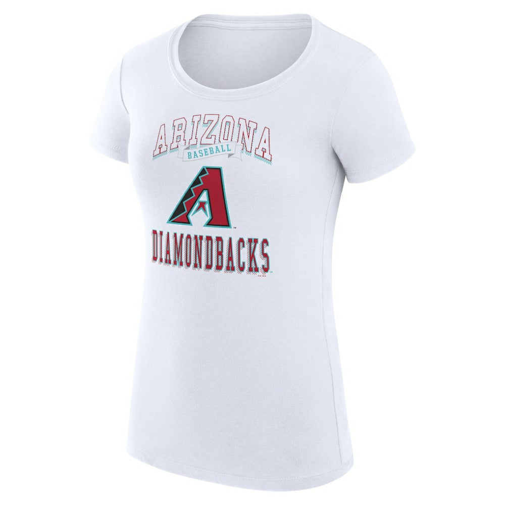 Arizona Diamondbacks G-III 4Her by Carl Banks Women's Super-Slim Fit Lightweight Team Logo Graphic T-Shirt - White
