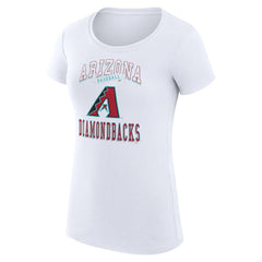 Arizona Diamondbacks G-III 4Her by Carl Banks Women's Super-Slim Fit Lightweight Team Logo Graphic T-Shirt - White