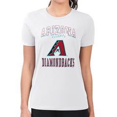 Arizona Diamondbacks G-III 4Her by Carl Banks Women's Super-Slim Fit Lightweight Team Logo Graphic T-Shirt - White