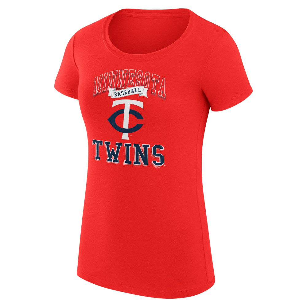 Minnesota Twins G-III 4Her by Carl Banks Women's Super-Slim Fit Lightweight Team Logo Graphic T-Shirt - Red