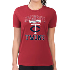 Minnesota Twins G-III 4Her by Carl Banks Women's Super-Slim Fit Lightweight Team Logo Graphic T-Shirt - Red