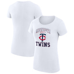 Minnesota Twins G-III 4Her by Carl Banks Women's Super-Slim Fit Lightweight Team Logo Graphic T-Shirt - White