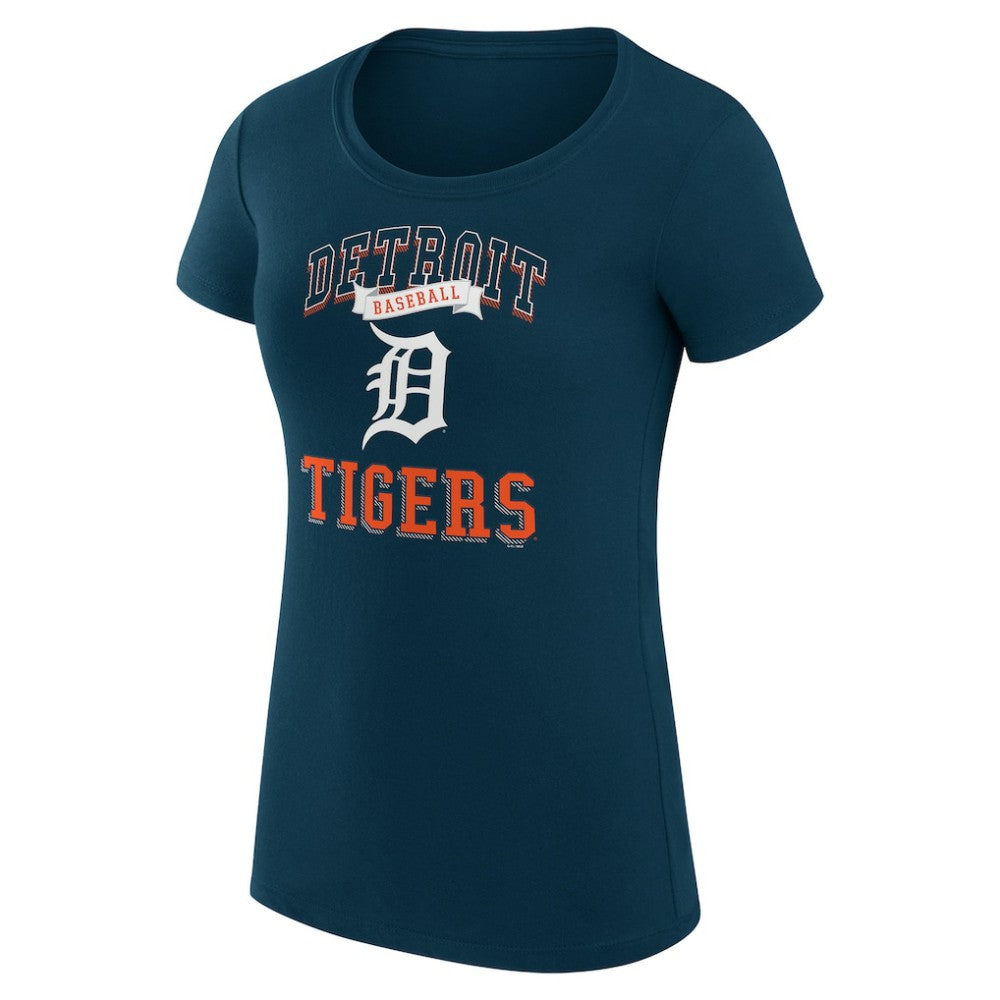 Detroit Tigers G-III 4Her by Carl Banks Women's Super-Slim Fit Lightweight Team Logo Graphic T-Shirt - Navy