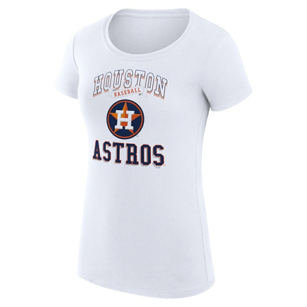 Houston Astros G-III 4Her by Carl Banks Women's Super-Slim Fit Lightweight Team Logo Graphic T-Shirt - White