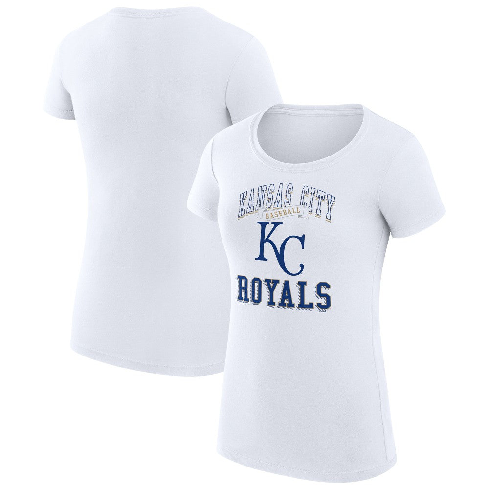 Kansas City Royals G-III 4Her by Carl Banks Women's Super-Slim Fit Lightweight Team Logo Graphic T-Shirt - White