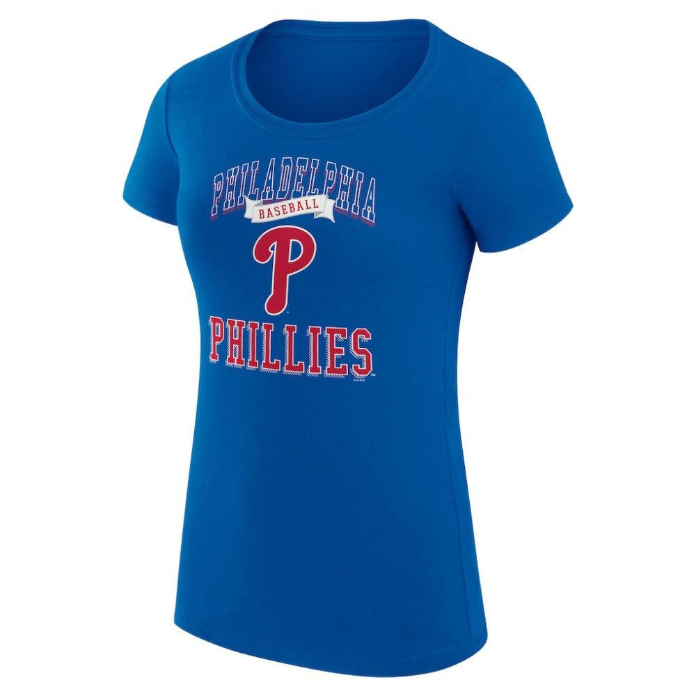 Philadelphia Phillies G-III 4Her by Carl Banks Women's Super-Slim Fit Lightweight Team Logo Graphic T-Shirt - Royal