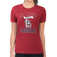 St. Louis Cardinals G-III 4Her by Carl Banks Women's Super-Slim Fit Lightweight Team Logo Graphic T-Shirt - Red