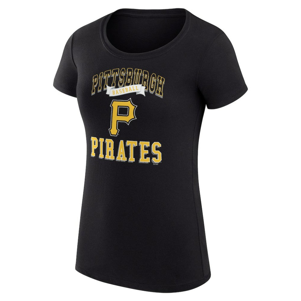 Pittsburgh Pirates G-III 4Her by Carl Banks Women's Super-Slim Fit Lightweight Team Logo Graphic T-Shirt - Black