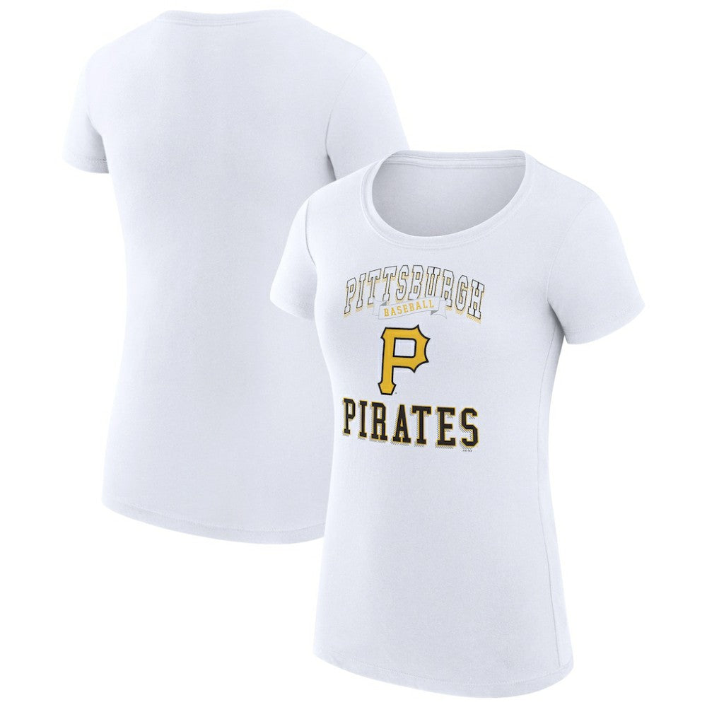 Pittsburgh Pirates G-III 4Her by Carl Banks Women's Super-Slim Fit Lightweight Team Logo Graphic T-Shirt - White