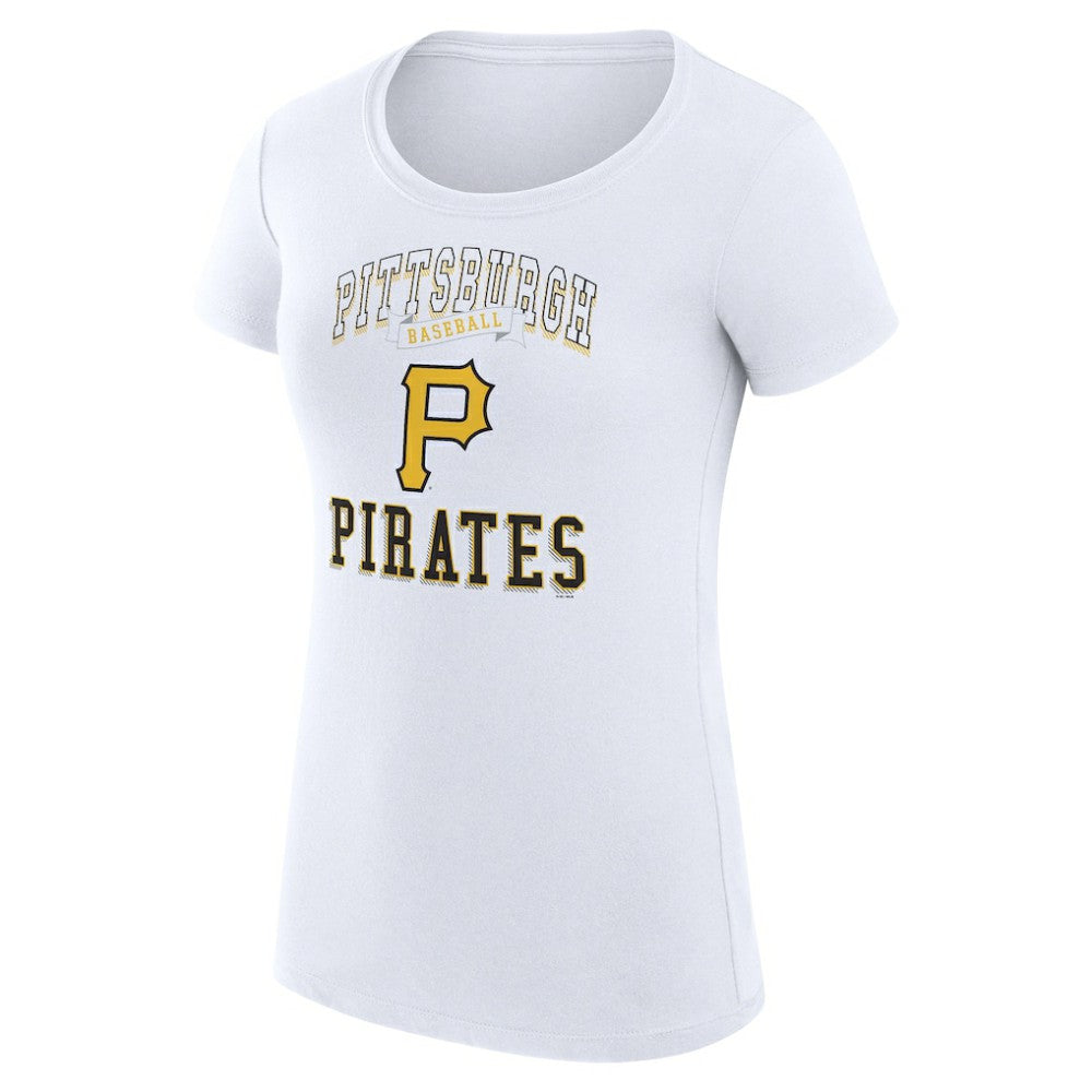Pittsburgh Pirates G-III 4Her by Carl Banks Women's Super-Slim Fit Lightweight Team Logo Graphic T-Shirt - White