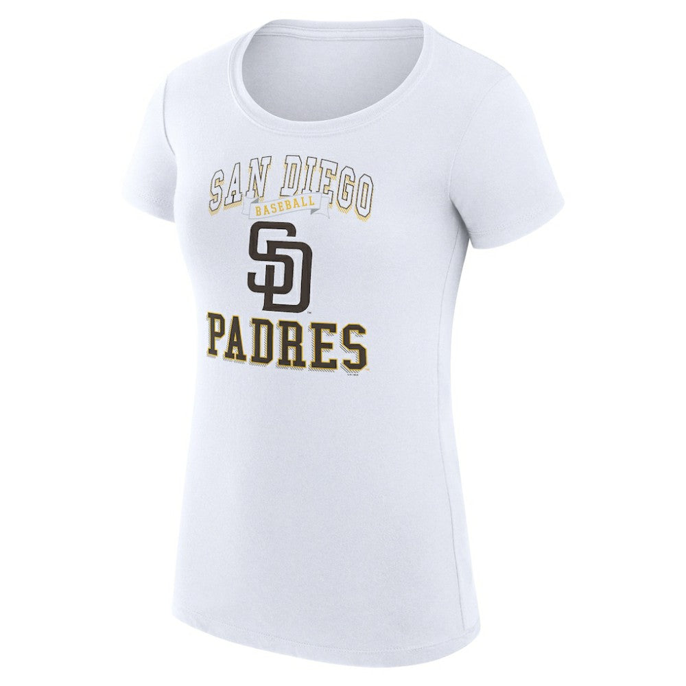 San Diego Padres G-III 4Her by Carl Banks Women's Super-Slim Fit Lightweight Team Logo Graphic T-Shirt - White